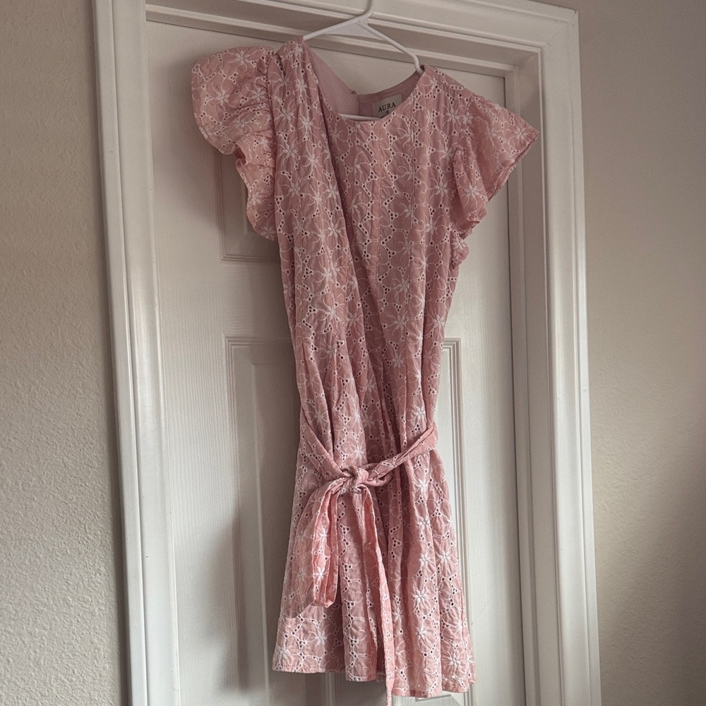 Aura Pink Lace Dress